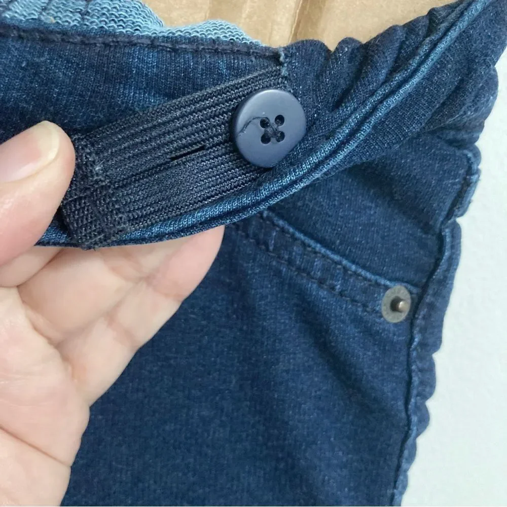 CAT and JACK Mid Rise Soft Knit Stretch Jeggings Dark Denim Blue Girls 10 12